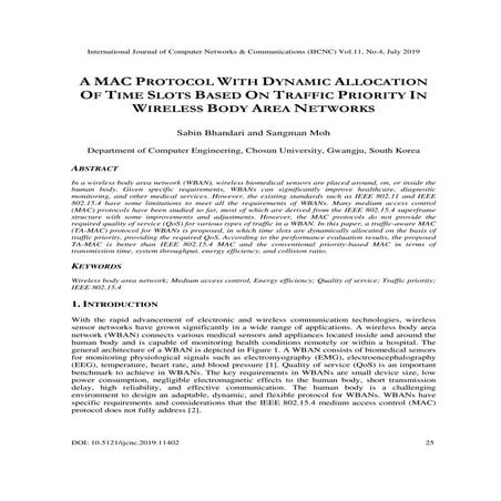 A MAC PROTOCOL WITH DYNAMIC ALLOCATION OF TIME SLOTS BASED ON TRAFFIC PRIORIT...