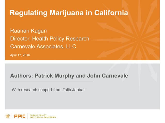 Cannabis Science & Policy Summit - Day 1 - Kagan