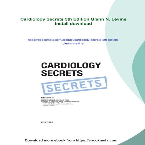 Cardiology Secrets 5th Edition Glenn N. Levine | PDF