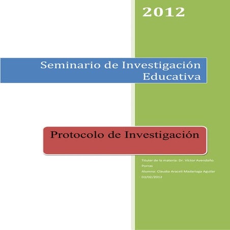 Protocolo de Investigación