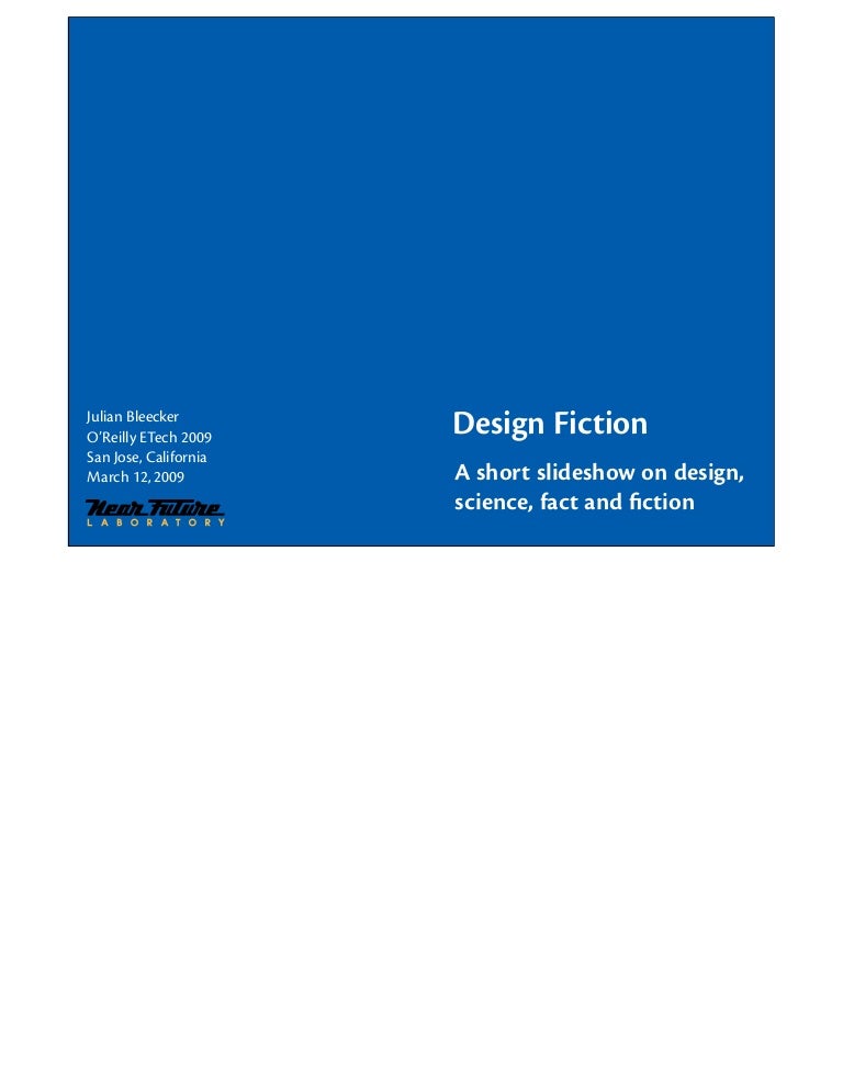 Design fiction methodology image