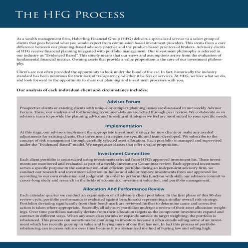 HFG -The HFG Process