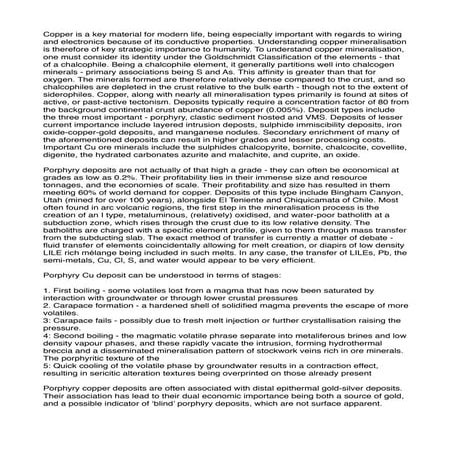 Copper Mineralisation