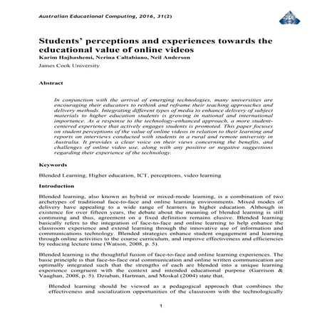 Students’ perceptions and experiences towards the educational value of online...