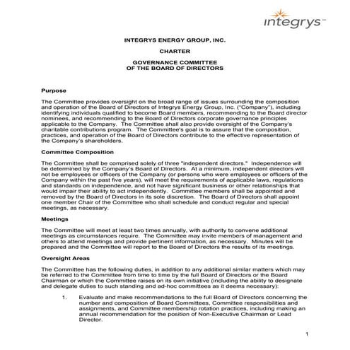 integrys governance_comm