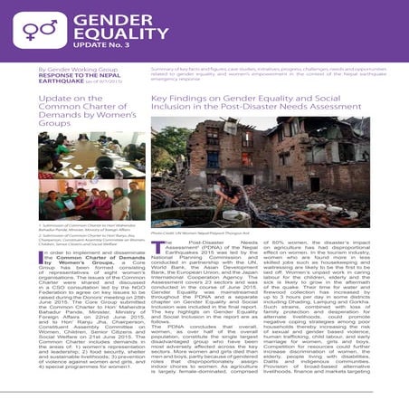Gender Equality Update No 3 - 9 July 2015 Final