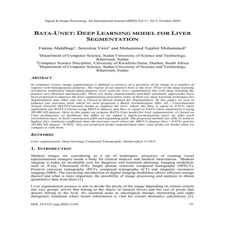 BATA-UNET: DEEP LEARNING MODEL FOR LIVER SEGMENTATION