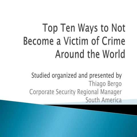Top Ten Ways do Not become a Victim in the World - Thiago Pinto Version 003