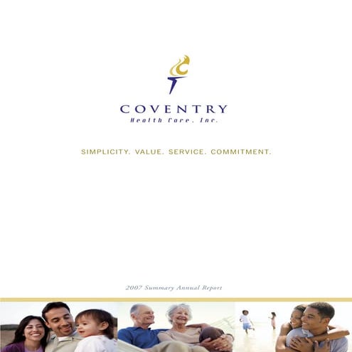 coventry health care annual reports 2007