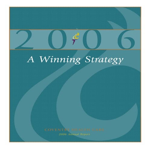 coventry health care annual reports 2006