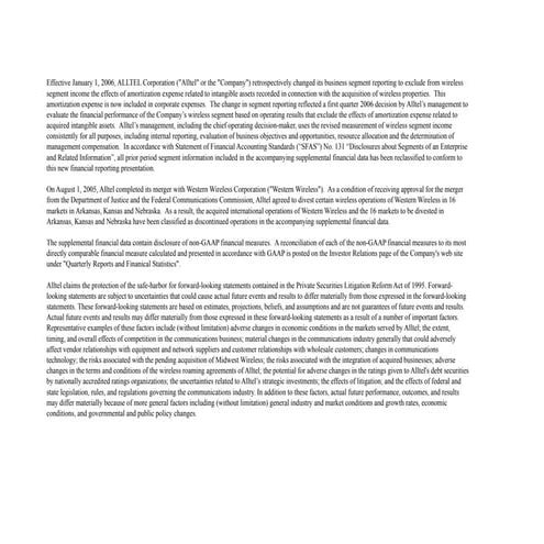 alltel  2Q06_Supplement