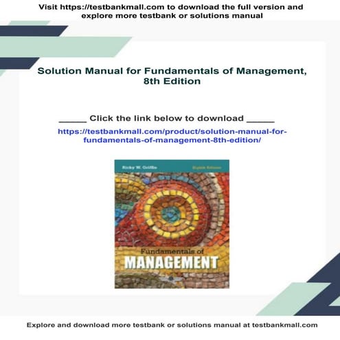 Get full Solution Manual for Fundamentals of Management, 8th Edition ...