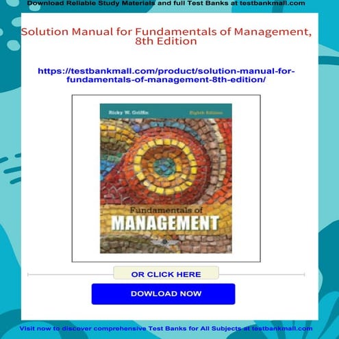 Solution Manual For Fundamentals Of Management 8th Edition Pdf