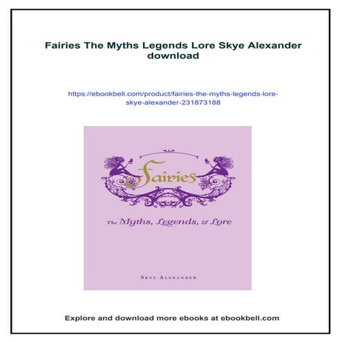 FAIRIES MYTHS LEGENDS AND LORE visual data 5