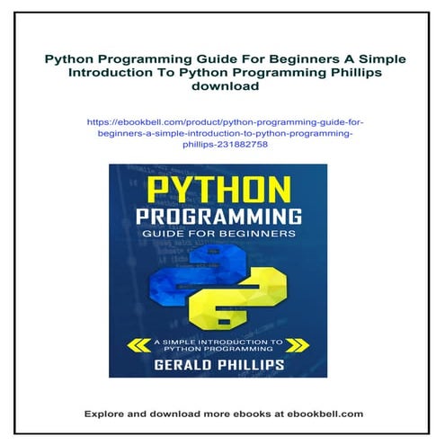 Python Programming Guide For Beginners A Simple Introduction To Python ...
