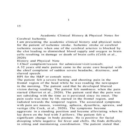 1        15                     Academic