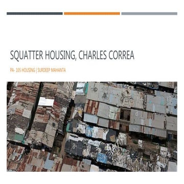Squatter housing by charles correa