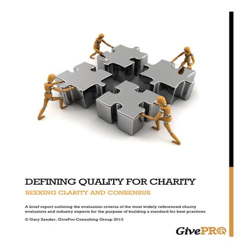 Defining Quality Charity