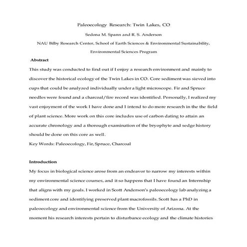 Ecology lab report | DOCX