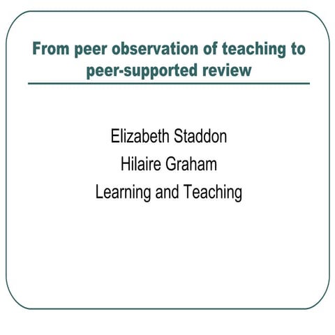 115 b peer supported review 6 april 2011