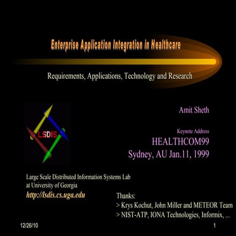 Workflow Process Management and Enterprise Application Integration in Healthcare