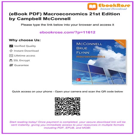 Comprehensive Guide to Macroeconomics 21st Edition by McConnell | PDF