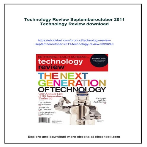 Technology Review Septemberoctober 2011 Technology Review | PDF