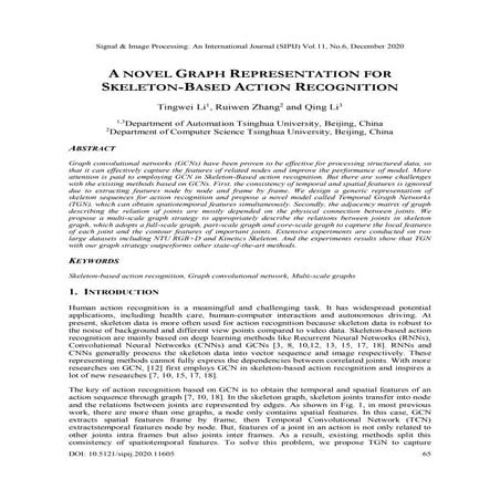 A NOVEL GRAPH REPRESENTATION FOR SKELETON-BASED ACTION RECOGNITION