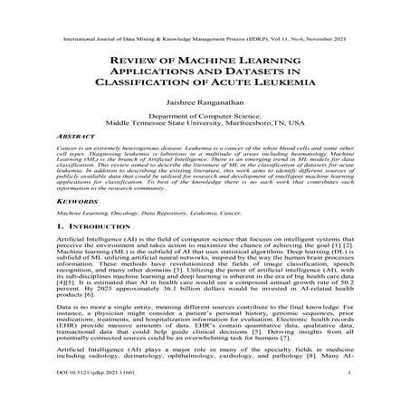 An Automated Identification and Classification of White Blood Cells ...