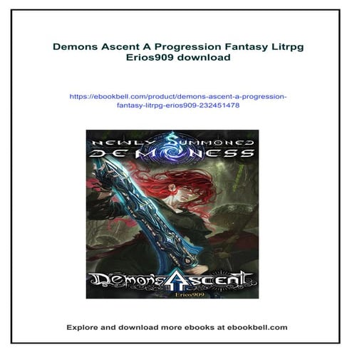 Demons Ascent A Progression Fantasy Litrpg Erios909