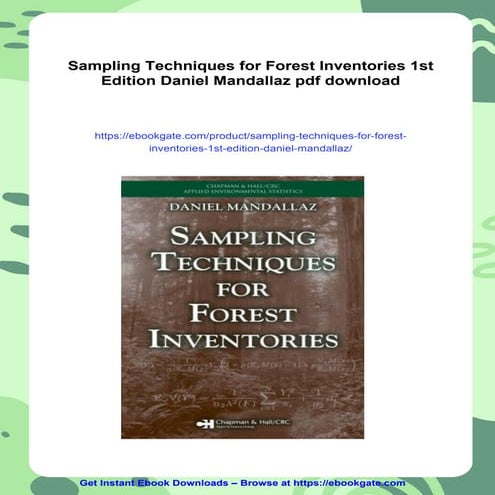 Sampling Techniques for Forest Inventories 1st Edition Daniel Mandallaz