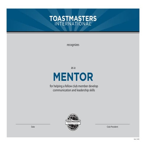 Mentoring - Mentor Certificate