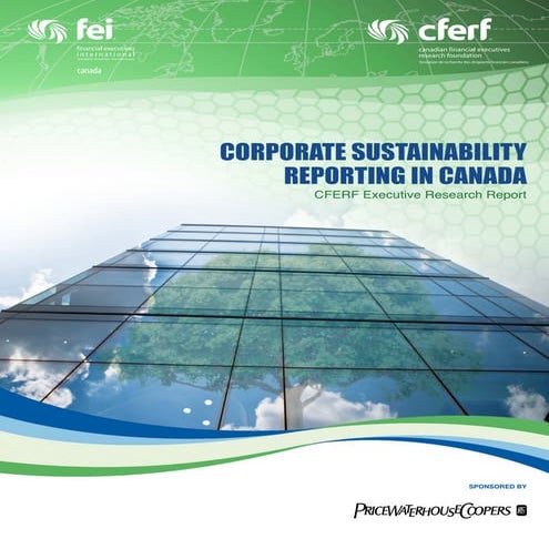Corporate Sustainability Reporting in Canada | PDF