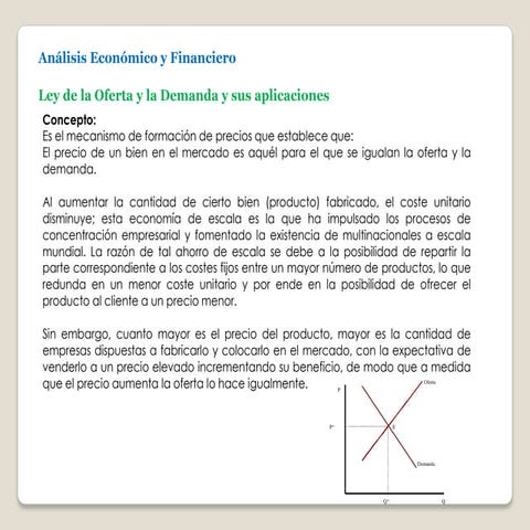 Ley de la Oferta y la Demanda y sus aplicaciones | PDF