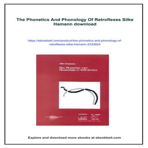 The Phonetics And Phonology Of Retroflexes Silke Hamann | PDF