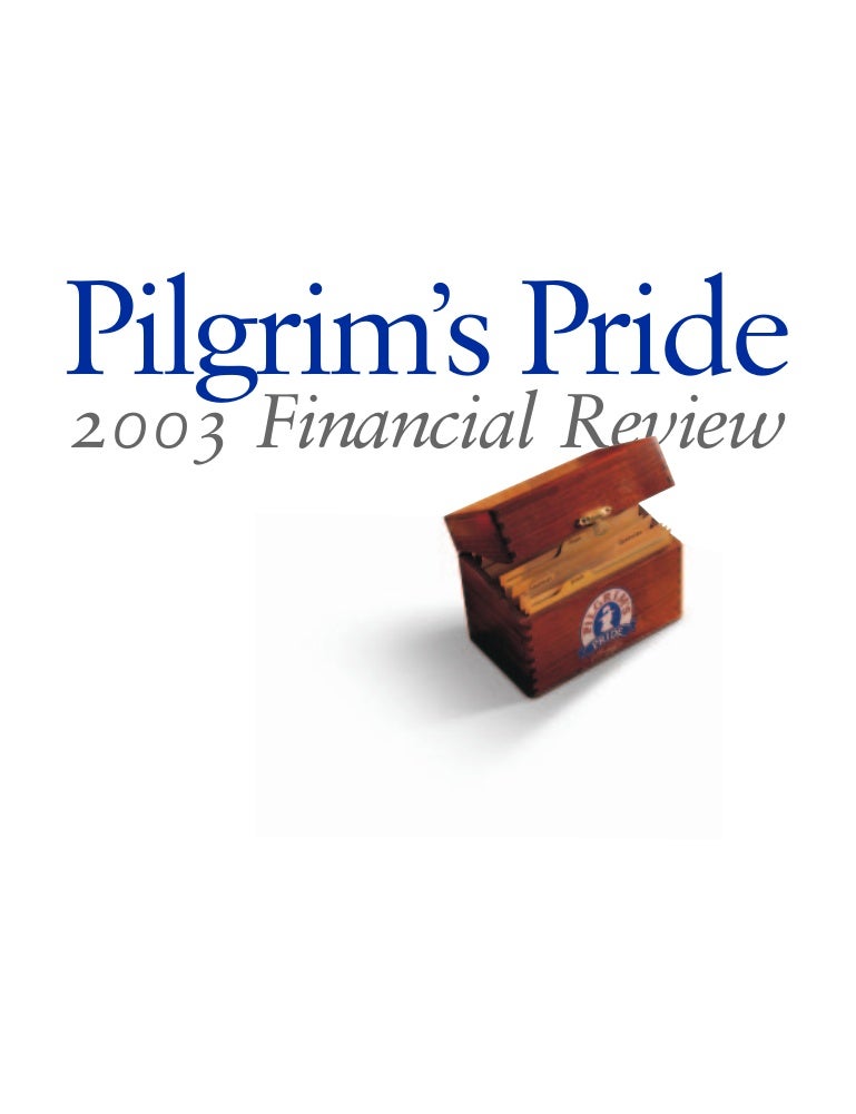 pilgrim's pride 10k_FY2003
