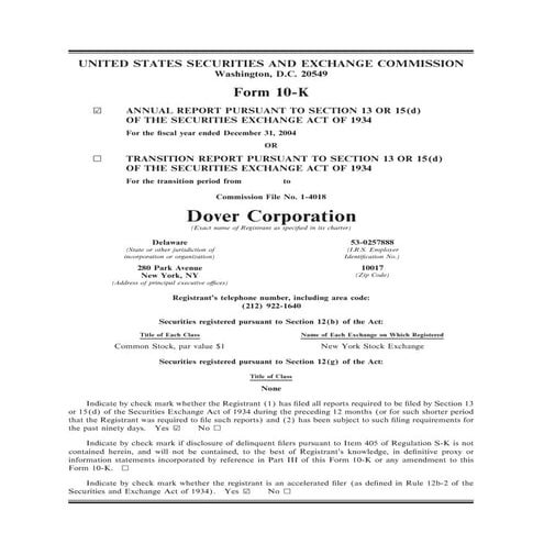 dover _FINAL_2004_10K