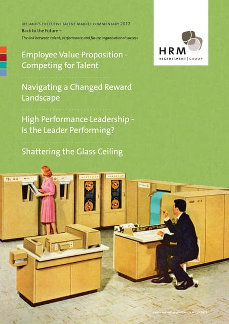 Ireland's Executive Talent Management Commentary 2012 - Back to the Future