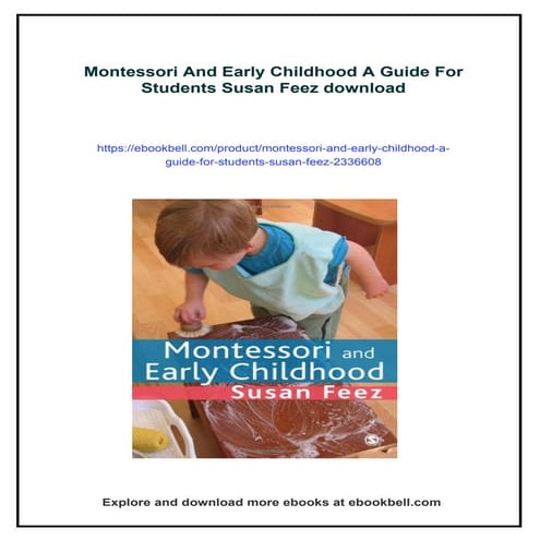 Montessori And Early Childhood A Guide For Students Susan Feez