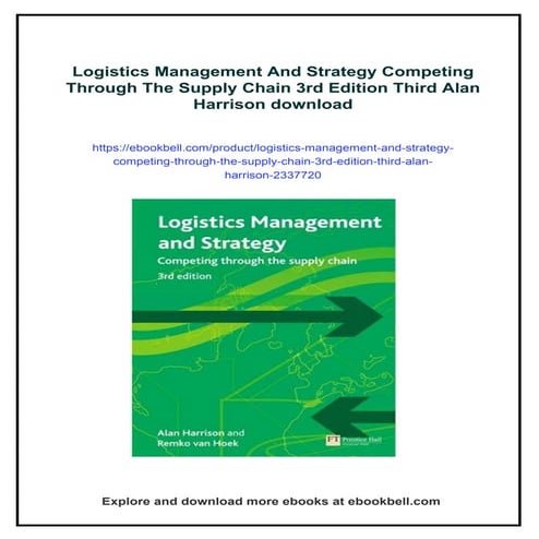 Logistics Management And Strategy Competing Through The Supply Chain 3rd Edit...