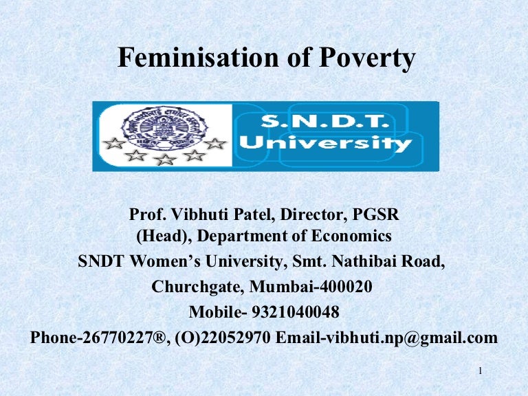 Feminization Of Poverty - 