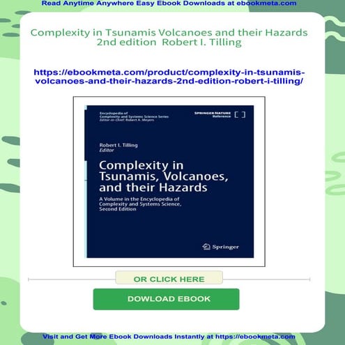 Complexity in Tsunamis Volcanoes and their Hazards 2nd edition  Robert I. Til...