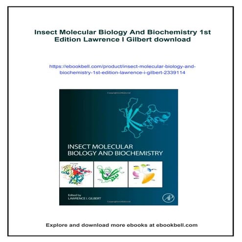 Insect Molecular Biology And Biochemistry 1st Edition Lawrence I Gilbert