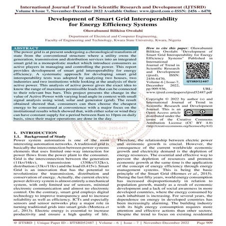 Analysis of Smart Grid Interoperability | PDF