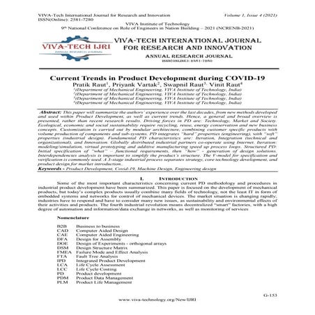 Current Trends in Product Development during COVID-19