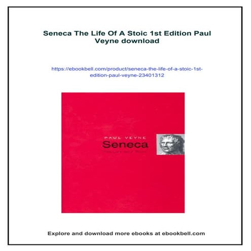 Seneca The Life Of A Stoic 1st Edition Paul Veyne | PDF