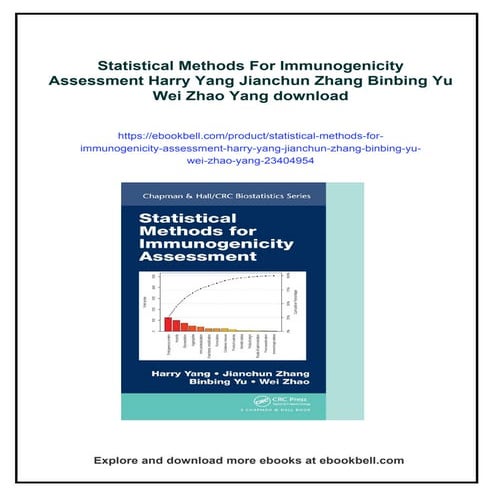 Statistical Methods For Immunogenicity Assessment Harry Yang Jianchun Zhang B...