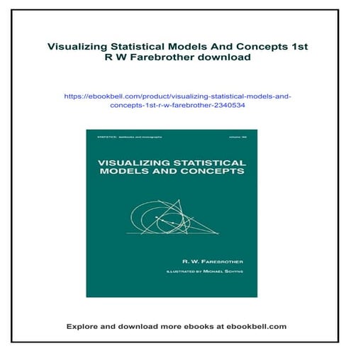 Visualizing Statistical Models And Concepts 1st R W Farebrother