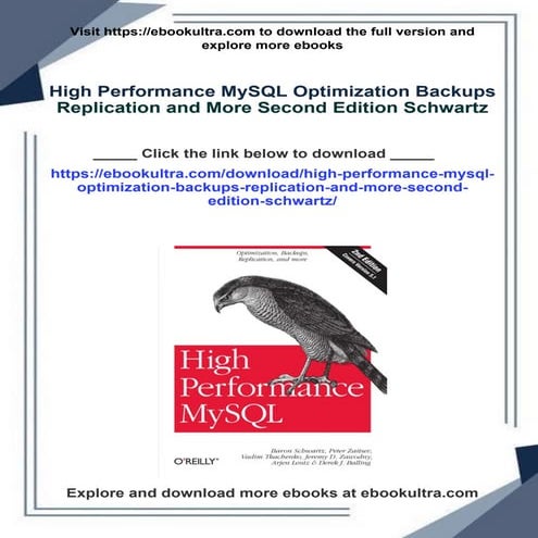 Full Download High Performance MySQL Optimization Backups Replication ...