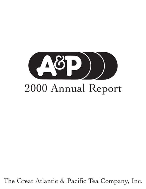 great atlantic & pacific tea  Annual2000